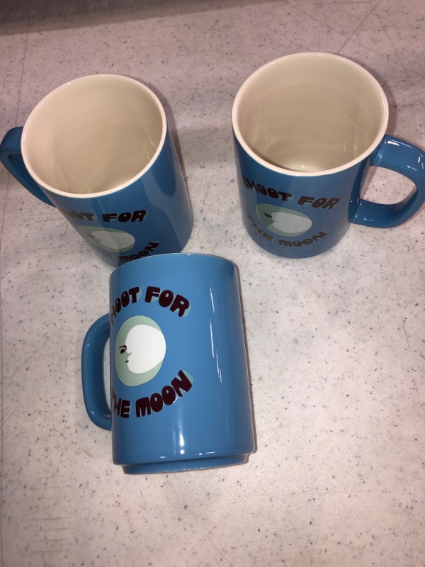 Photo 2 of 16oz Stoneware Shoot for the Moon Mug - Room Essentials™ 3 COUNT 