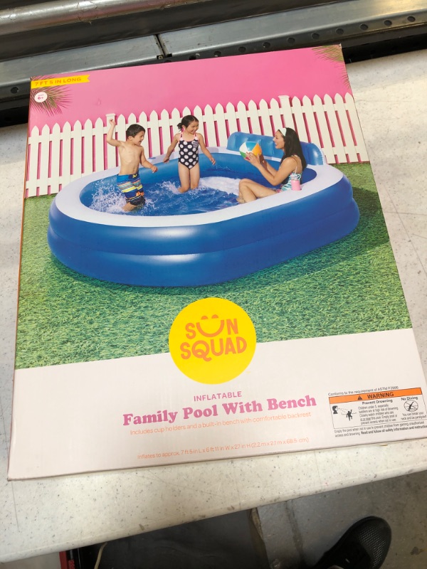 Photo 2 of 7.5' X 27" Family Above Ground Pool with Bench - Sun Squad™