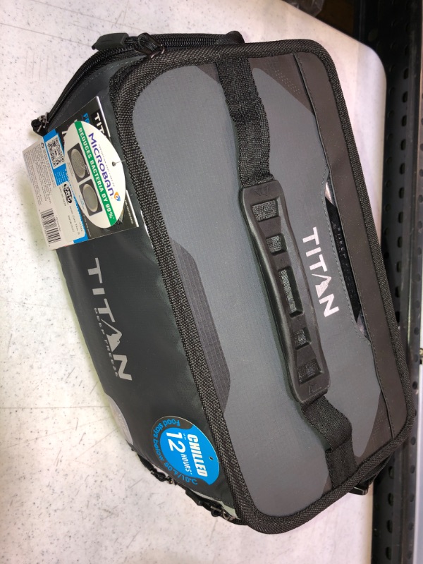 Photo 2 of Arctic Zone Titan Deep Freeze Fridge Cold 12 Can Duffel Lunch - Black/Silver ICE PACKS NOT INCLUDED