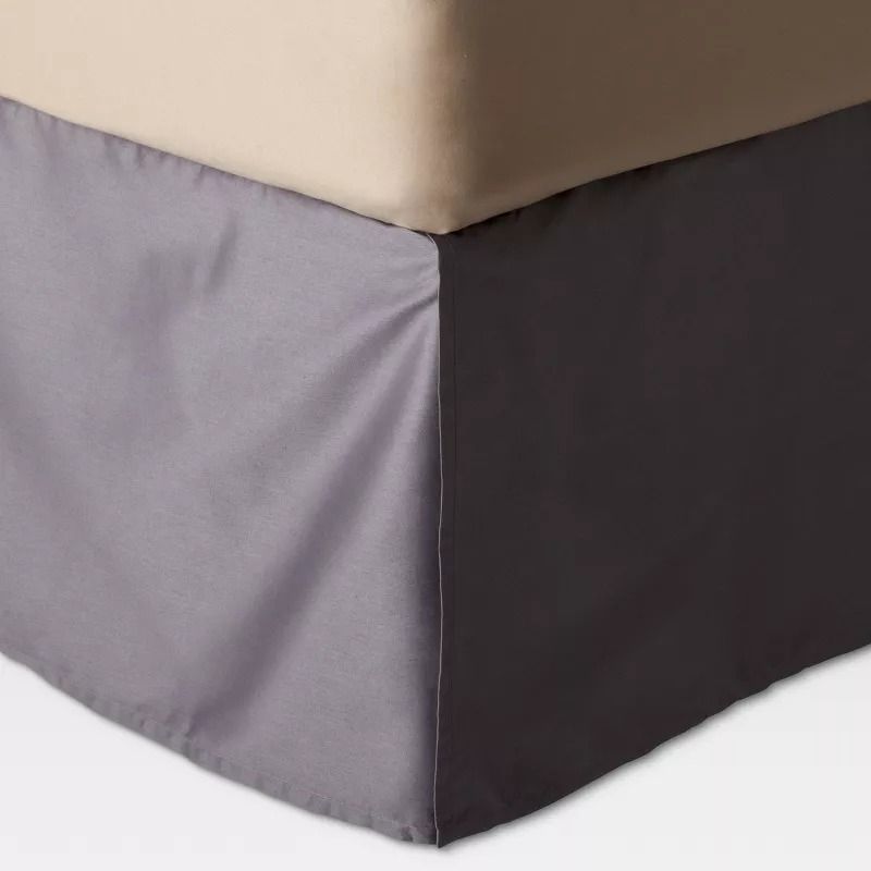 Photo 1 of Wrinkle-Resistant Bed Skirt - Threshold™ COLOR GRAY SIZE TWIN