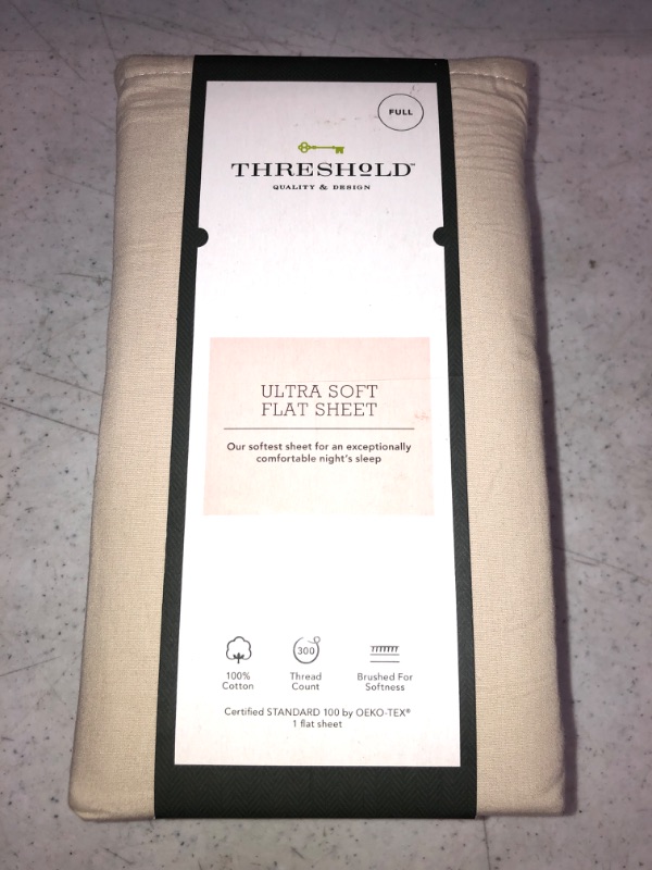 Photo 2 of 300 Thread Count Ultra Soft Flat Sheet - Threshold™ SIZE FULL