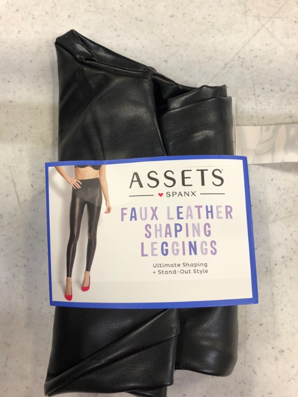 Photo 2 of ASSETS by SPANX Women's All Over Faux Leather Leggings size L

