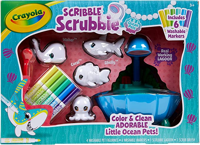 Photo 1 of Crayola Scribble Scrubbie Pets Blue Lagoon Playset, Ocean Animals, Girls & Boys Toys & Gifts Ages 3+
