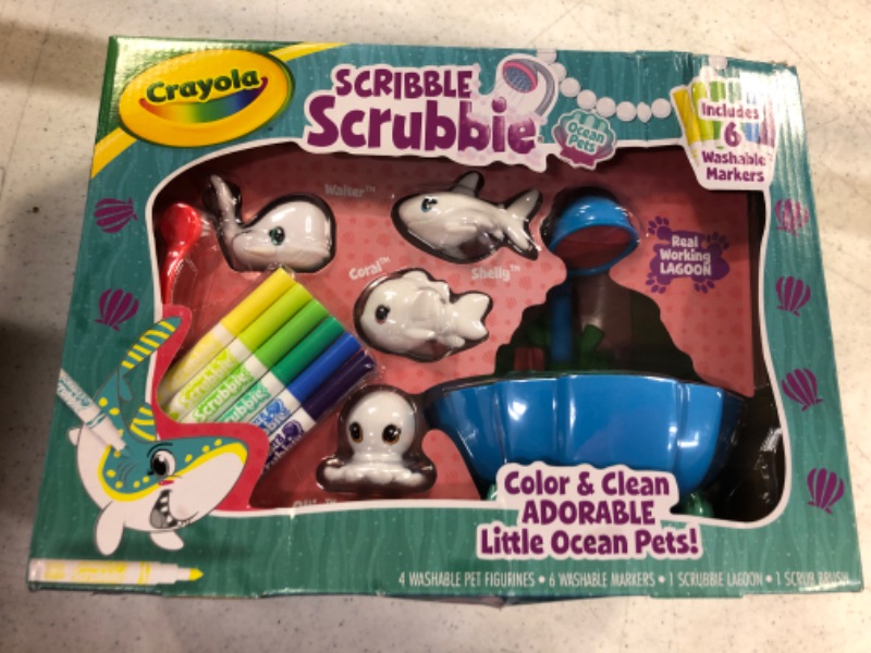 Photo 2 of Crayola Scribble Scrubbie Pets Blue Lagoon Playset, Ocean Animals, Girls & Boys Toys & Gifts Ages 3+
