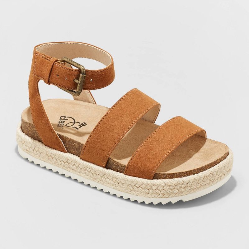 Photo 1 of Girls' Agatha Footbed Sandals - Art Class Cognac 1
