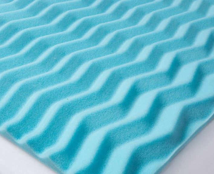 Photo 1 of 1.5" Reversible Wave Memory Foam Mattress Topper - Made By Design TWIN SIZE
