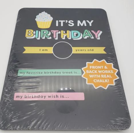 Photo 1 of 11.5" X 9" Birthday Chalk Board With Chalk PACK OF 3