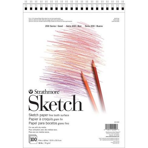 Photo 1 of 9"x12" Spiral Sketch Paper Pad Dots 100 Sheets - Strathmore set of 3

