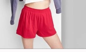 Photo 1 of High-Rise Pull-On Shorts - Wild Fable Red L
