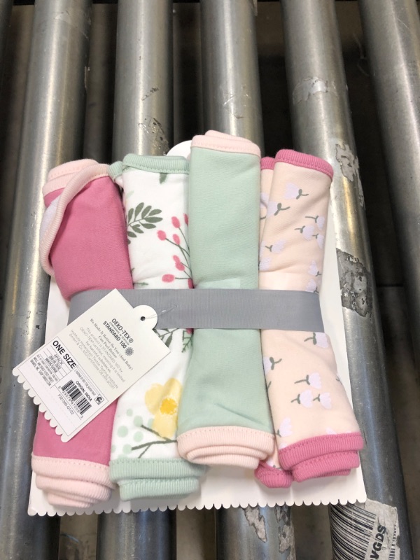 Photo 2 of Baby Girls' 4pk Meadow Burp Cloth - Cloud Island White