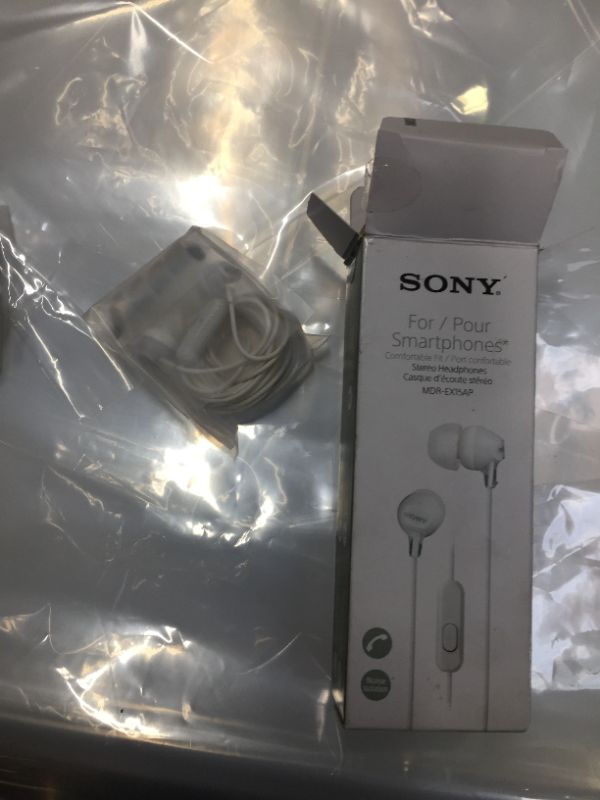 Photo 2 of Sony In-Ear Wired Earbuds with Mic - MDREX15AP

