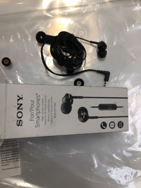 Photo 2 of Sony Step-up EX Series Wired Earbud Headset - Black (MDREX110AP/B)

