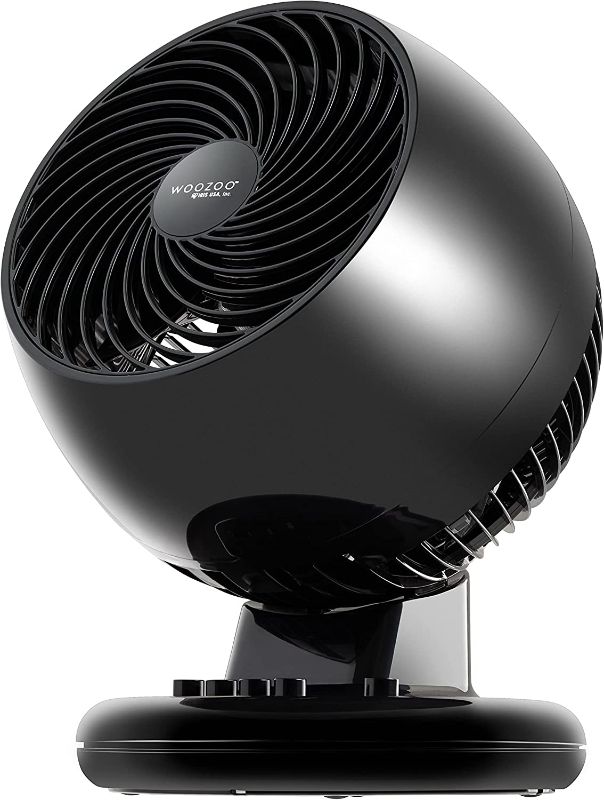 Photo 1 of IRIS USA WOOZOO Oscillating Fan, Vortex Fan, Air Circulation, 3 Speed Settings, 6 Tilting Head Settings, 74ft Max Air Distance, Large, Black
