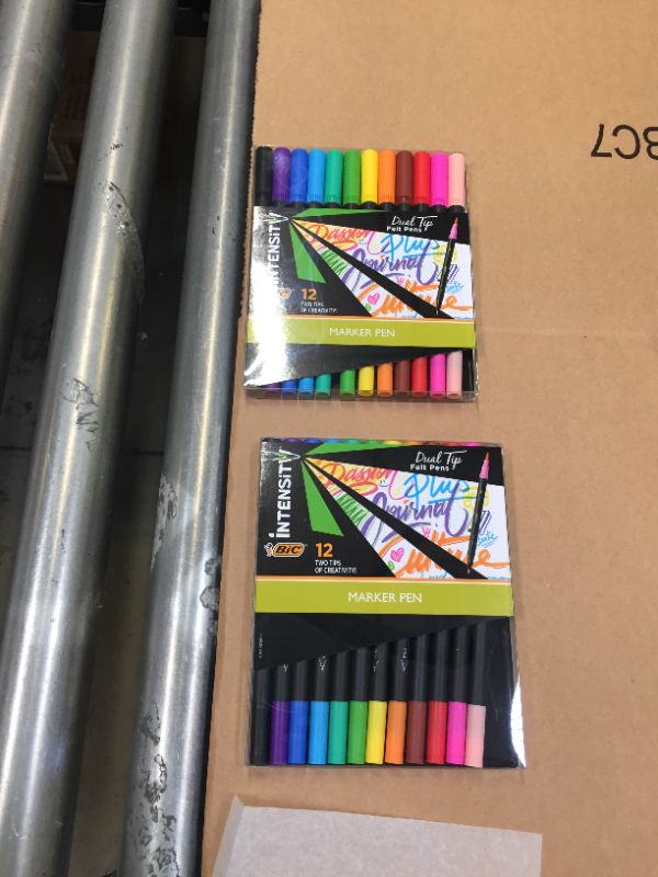 Photo 1 of 2---12ct Permanent Markers Intensity Dual Tip - BIC

