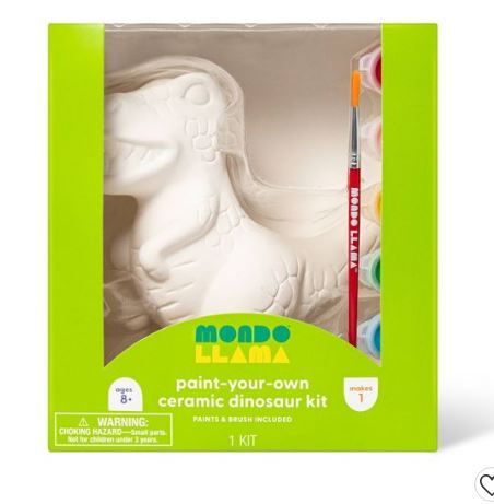 Photo 1 of 2----Paint-Your-Own Ceramic Dinosaur Craft Kit - Mondo Llama™

