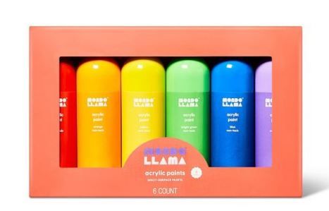 Photo 1 of 6ct 4oz Acrylic Paint Set Primary Colors - Mondo Llama™


