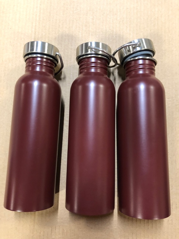 Photo 2 of 24oz Stainless Steel Single Wall Non-Vacuum Chug Water Bottle  - Room Essen--3PACK