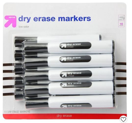 Photo 1 of 2---10pk Chisel Tip Dry Erase Markers Black - up & up™