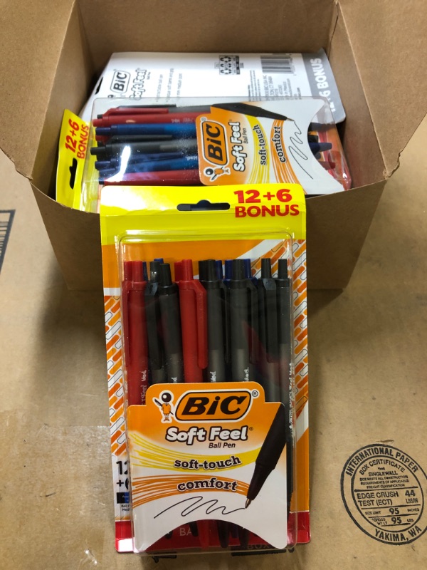 Photo 2 of BIC Retractable Ballpoint Pens, 1.0mm, 18ct - Multiple Colors Ink---PACK OF 6