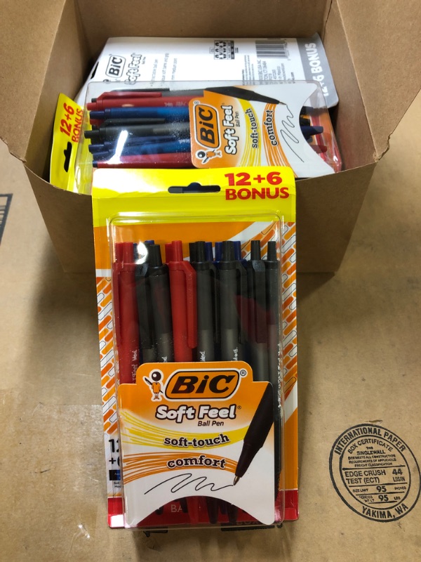 Photo 2 of BIC Retractable Ballpoint Pens, 1.0mm, 18ct - Multiple Colors Ink---PACK OF 6