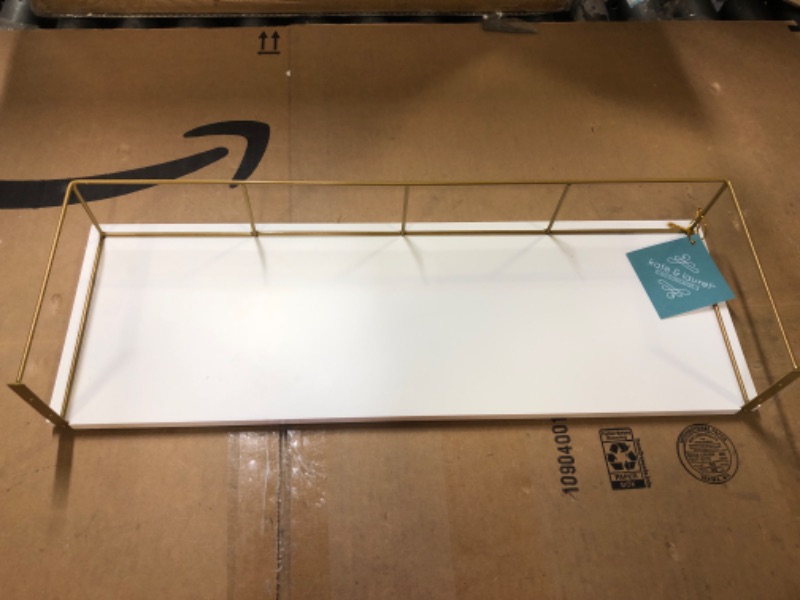 Photo 1 of 24" x 8" Benbrook Decorative Wall Shelf White - Kate & Laurel All Things Decor