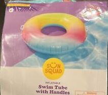 Photo 1 of 2---Sun Squad Inflatable Swim Tube with Handles
