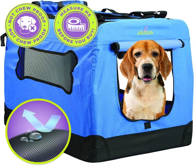 Photo 1 of Zampa Dog Crate for Medium Dogs 36”x25”x25” | Portable Pet Carrier ----USED