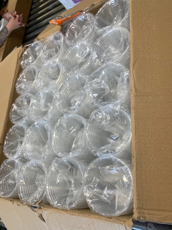 Photo 1 of [1000 Pack - 16 oz.] Ultra-Clear PET Disposable Plastic Cups - Party Drinking Cups - (Case of 20x50) Great Use for Cold Coffee, Shakes, Smoothies, Juices, Beer, Iced Tea - By Stack Man
