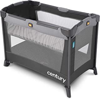 Photo 1 of Century Travel On 2-in-1 Compact Playard with Bassinet, Playpen with Sheet Included, Metro, Box Packaging Damaged, Moderate Use, Scratches and Scuffs on item

