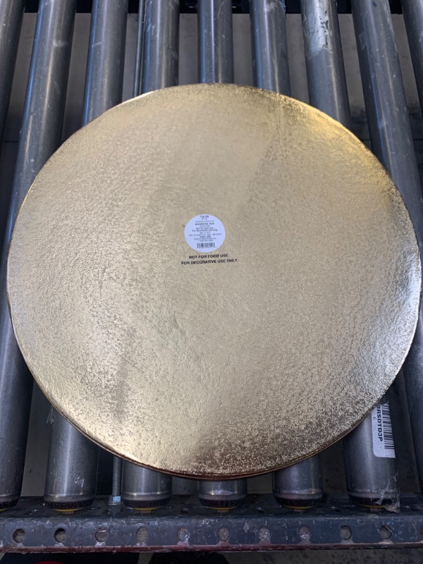 Photo 3 of 17.6" Round Aluminum Tray Gold - Threshold™

