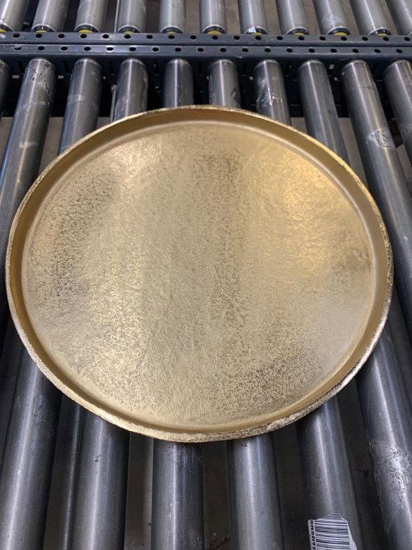 Photo 2 of 17.6" Round Aluminum Tray Gold - Threshold™

