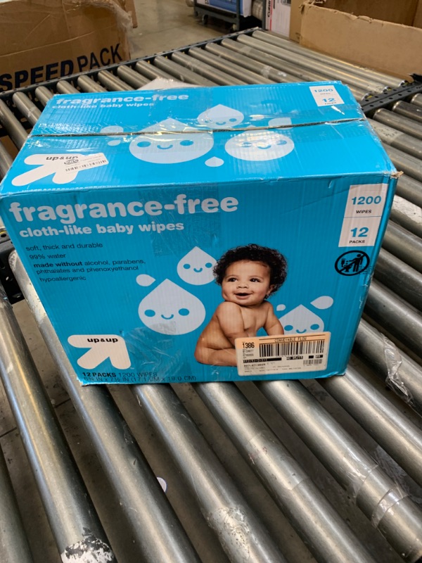 Photo 1 of Fragrance-Free Baby Wipes - up & up™ (1200) , Box Packaging Damaged, Item is New


