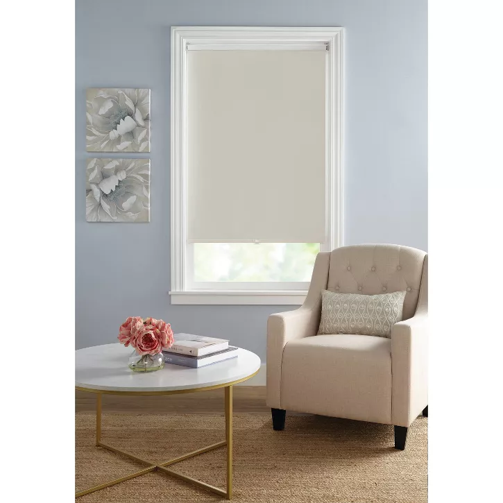 Photo 1 of 1pc Blackout Roller Window Shade with Slow Release System Gray - Lumi Home Furnishings


