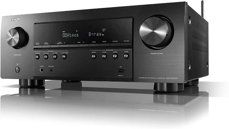 Photo 1 of Denon AVR-S960H 8K Ultra HD 7.2 Channel (90 Watt X 7) AV Receiver 2020 Model - Built for Gaming, Music Streaming, 3D Audio & Video, Alexa + HEOS, Black (Renewed)
