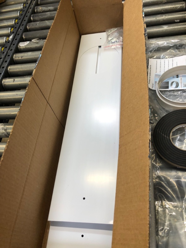 Photo 1 of SIKADEER Sliding Door Seal Kit for Portable Air Conditioner of Exhaust Hose 5.9 Inch Diameter with Coupler Adjustable Max Length to 90 Inch Portable AC Door Vent Kit PVC for Sliding Window
