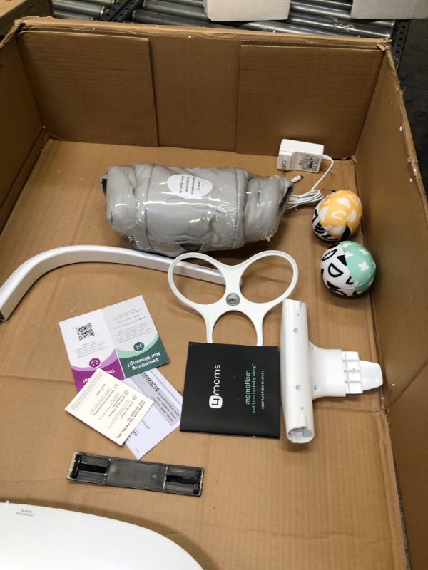 Photo 1 of 4moms mamaRoo Multi-Motion Baby Swing, Bluetooth Baby Swing with 5 Unique Motions, Grey
, ITEM IS USED AND HAS SCRATCHES ON THE BASE 