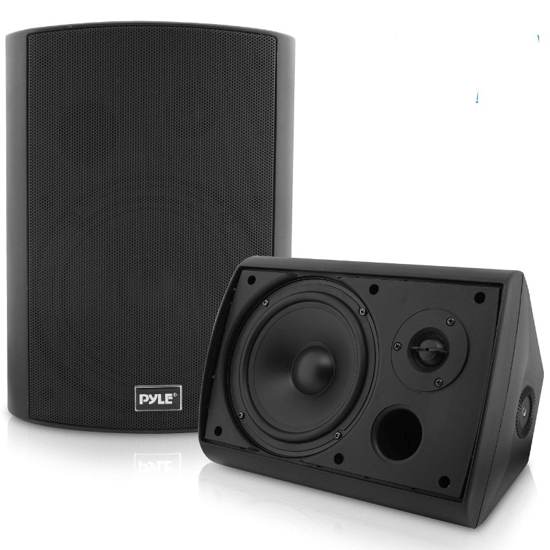 Photo 1 of Pyle Home PDWR62BTBK 6.5" Indoor/Outdoor Wall-Mount Bluetooth Speaker System (Black)