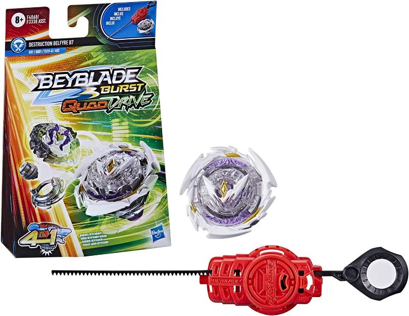 Photo 1 of BEYBLADE Burst QuadDrive Destruction Belfyre B7 Spinning Top Starter Pack -- Attack/Stamina Type Battling Game with Launcher, Toy for Kids
