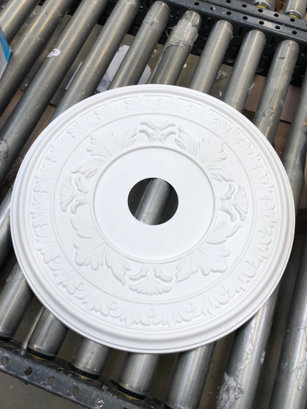 Photo 2 of 19"OD x 3 1/2"ID x 1"P Baltimore Thermoformed PVC Ceiling Medallion (Fits Canopies up to 7 3/4")