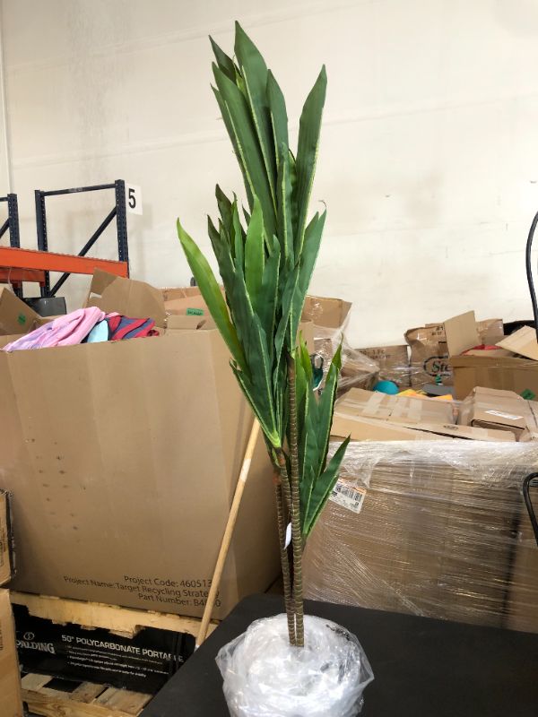 Photo 1 of 3.5ft Artificial Dracaena Silk Plant in Pot - Nearly Natural