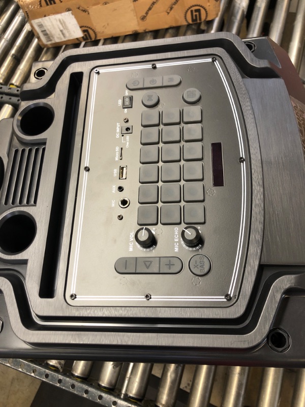 Photo 1 of Portable Bluetooth PA Speaker System - 800W 10” Rechargeable Speaker, TWS, Party Light, LED Display, FM/AUX/MP3/USB/SD, Wheels - Wireless Mic, Remote Control, Tablet Holder Included - Pyle PHP210DJT, FACTORY SEALED BEFORE TESTING