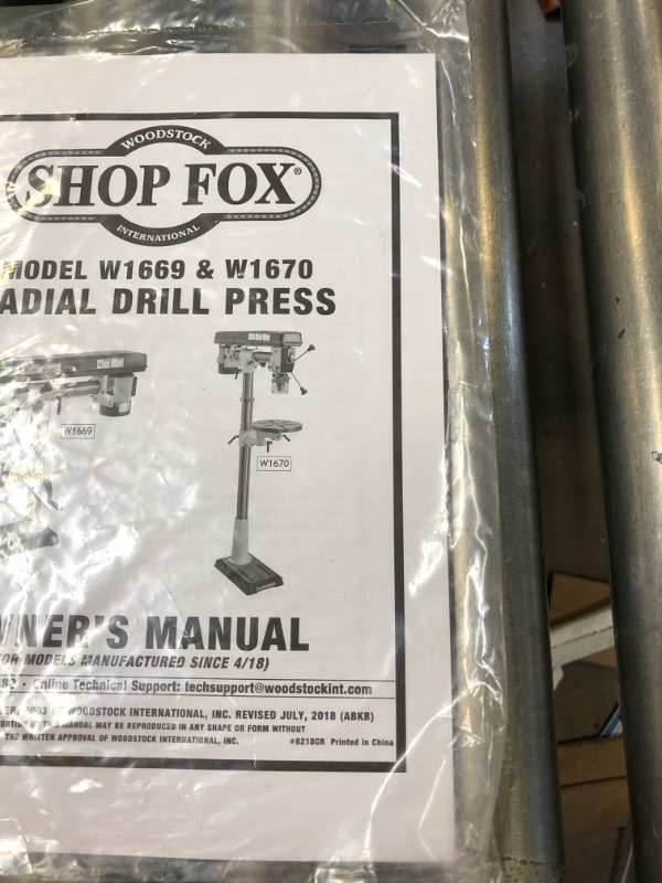 Photo 4 of 1/2 HP 34 in. 110-Volt 1/2 HP Floor Radial Drill Press - no original box 
