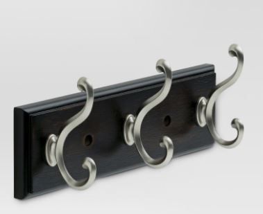 Photo 1 of 10" 3-Scroll Hook Rack -Vintage Black/Nickel - Threshold™

