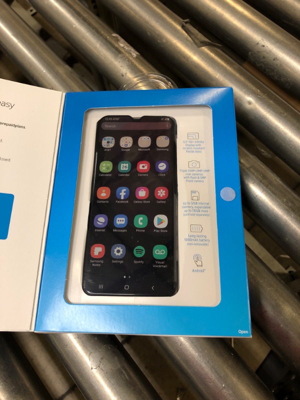 Photo 4 of AT&T Samsung Galaxy A02s, 32GB, Black - 4G 6.5" Android Prepaid Smartphone - Carrier Locked to AT&T
sealed 