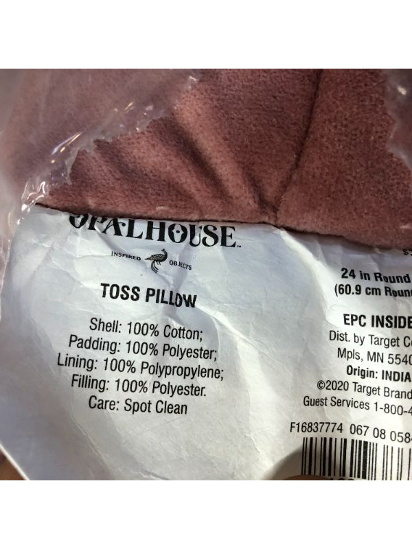 Photo 1 of 24" Oversize Velvet Round Floor Pillow - Opalhouse™

