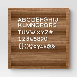 Photo 1 of 14"x 14" Wood Letter Board Brown - Threshold™

