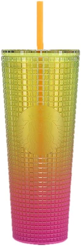 Photo 1 of 2pack Starbucks Cold Cup Tumbler Venti 24 oz Summer 2022 (Lemon Pink Gradient)

