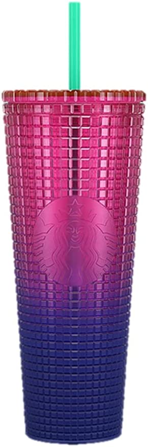 Photo 1 of 2pack Starbucks Cold Cup Tumbler Venti 24 oz Summer 2022 (Watermelon Pink Purple Gradient)
