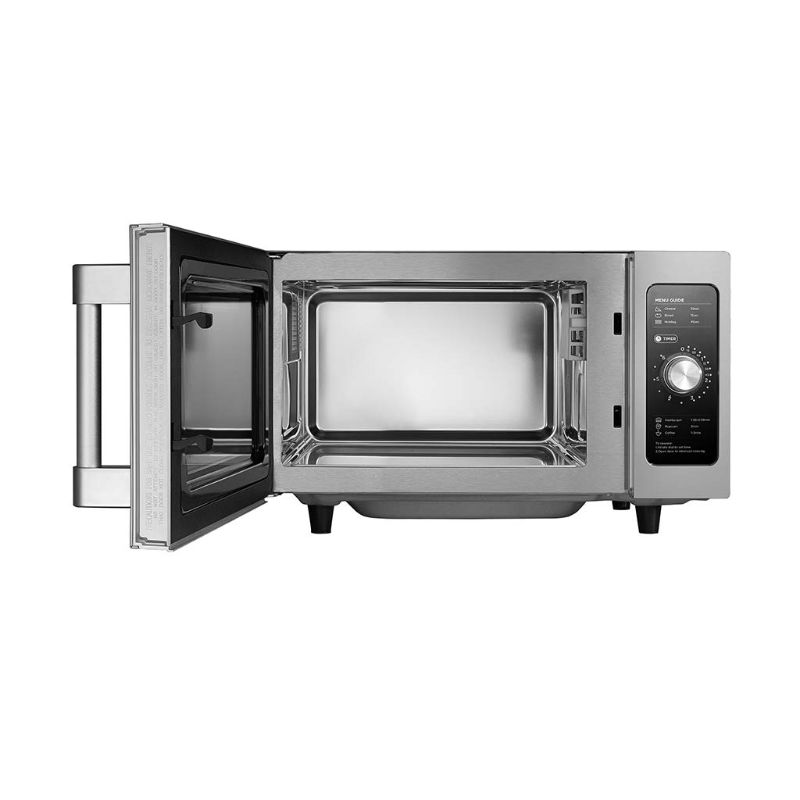 Photo 1 of Midea Equipment 1025F0A Stainless Steel Countertop Commercial Microwave Oven, 1000W
