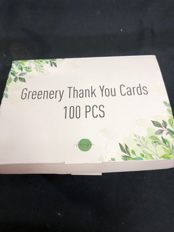 Photo 3 of 100 Pack Greenery Thank You Cards, 4x6 Gold Foil Eucalyptus Wedding Cards Blank Thank You Notes with Envelopes Bulk for Baby Shower Bridal Birthday Business